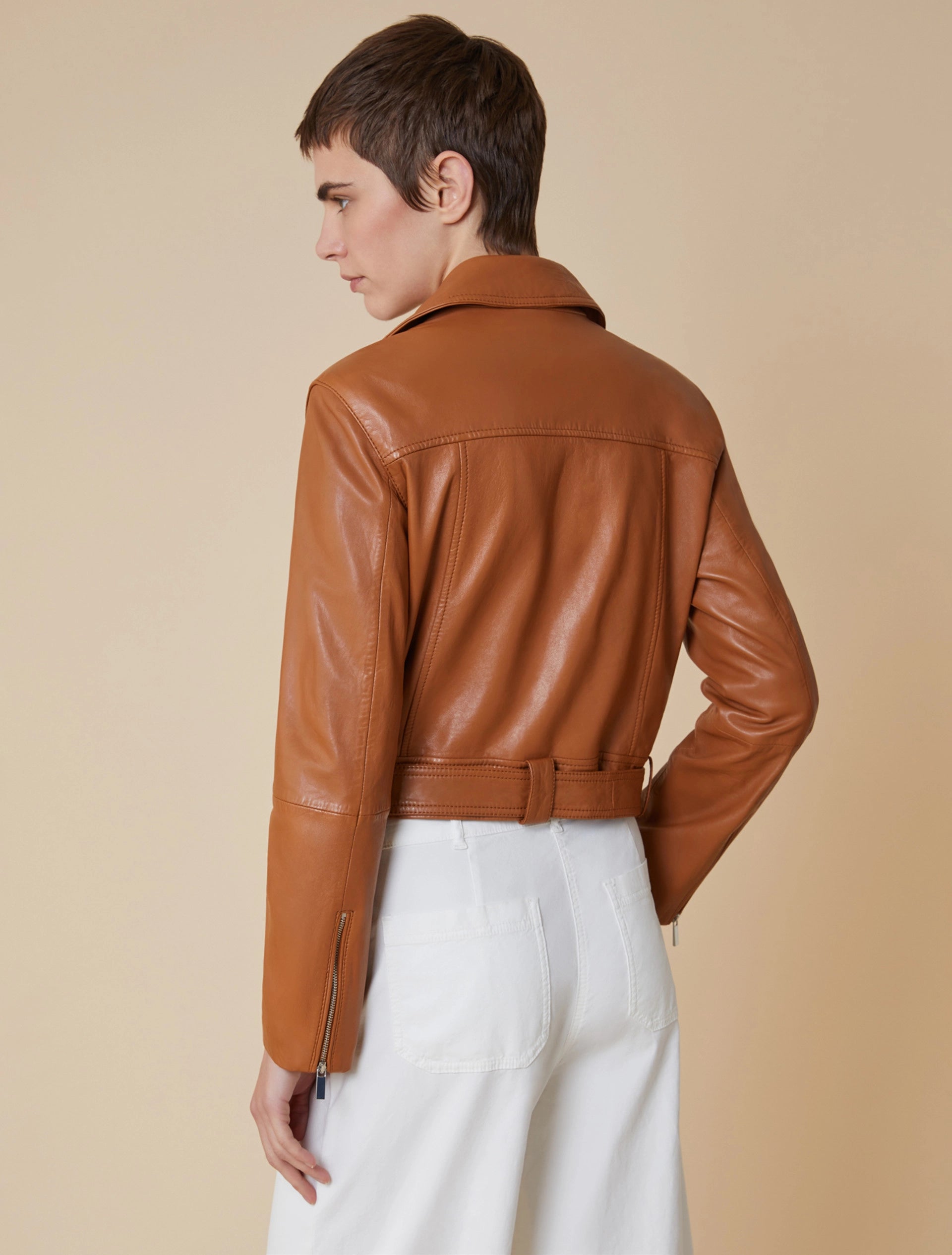 Leather Biker Style Jacket