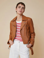 Leather Biker Style Jacket
