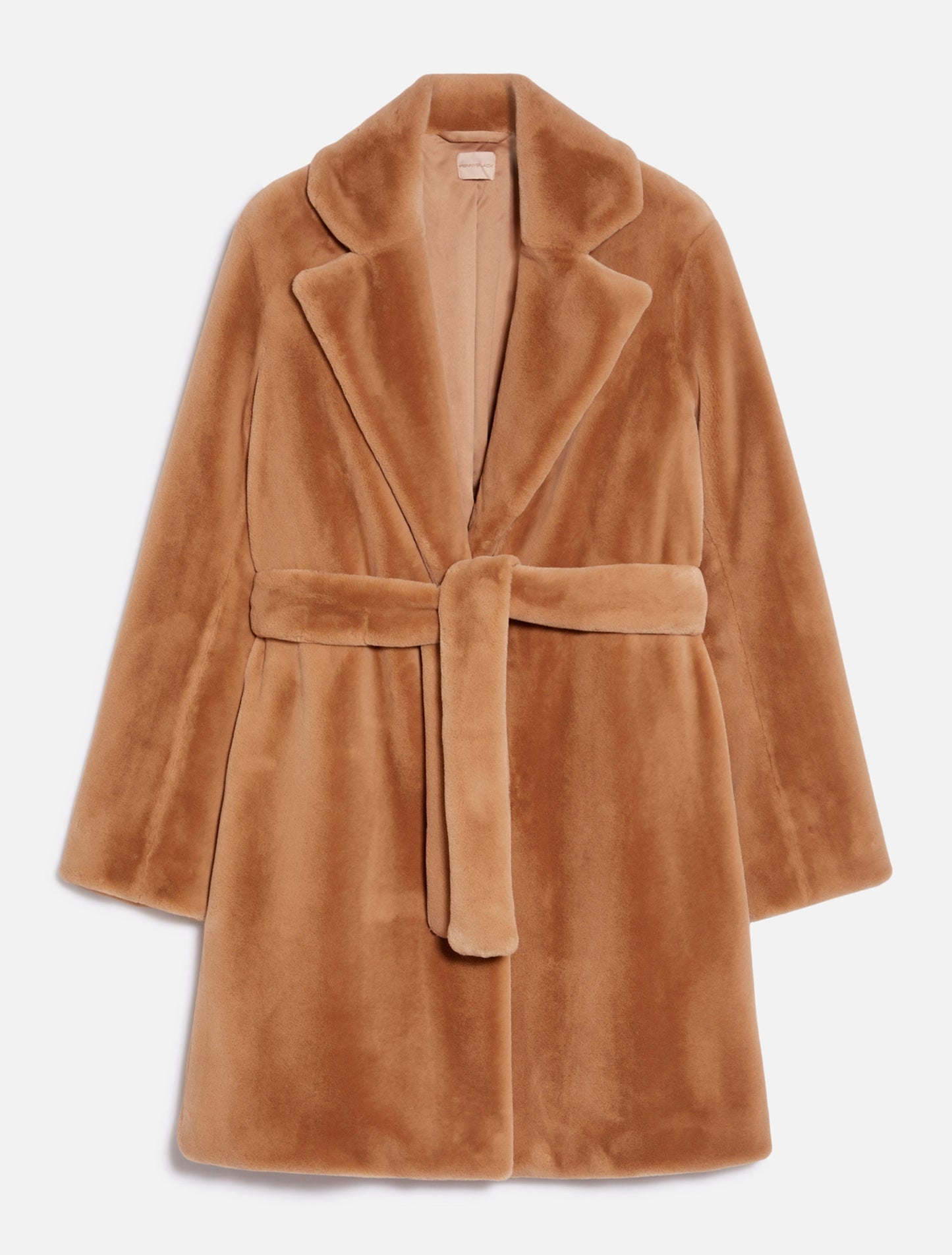 Faux Fur Belted Coat