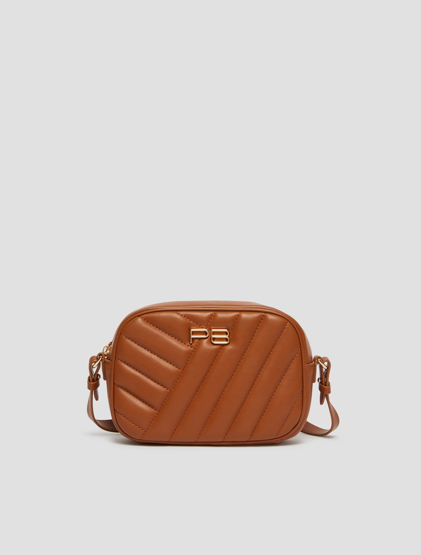 Quilted Camera Bag - Tobacco