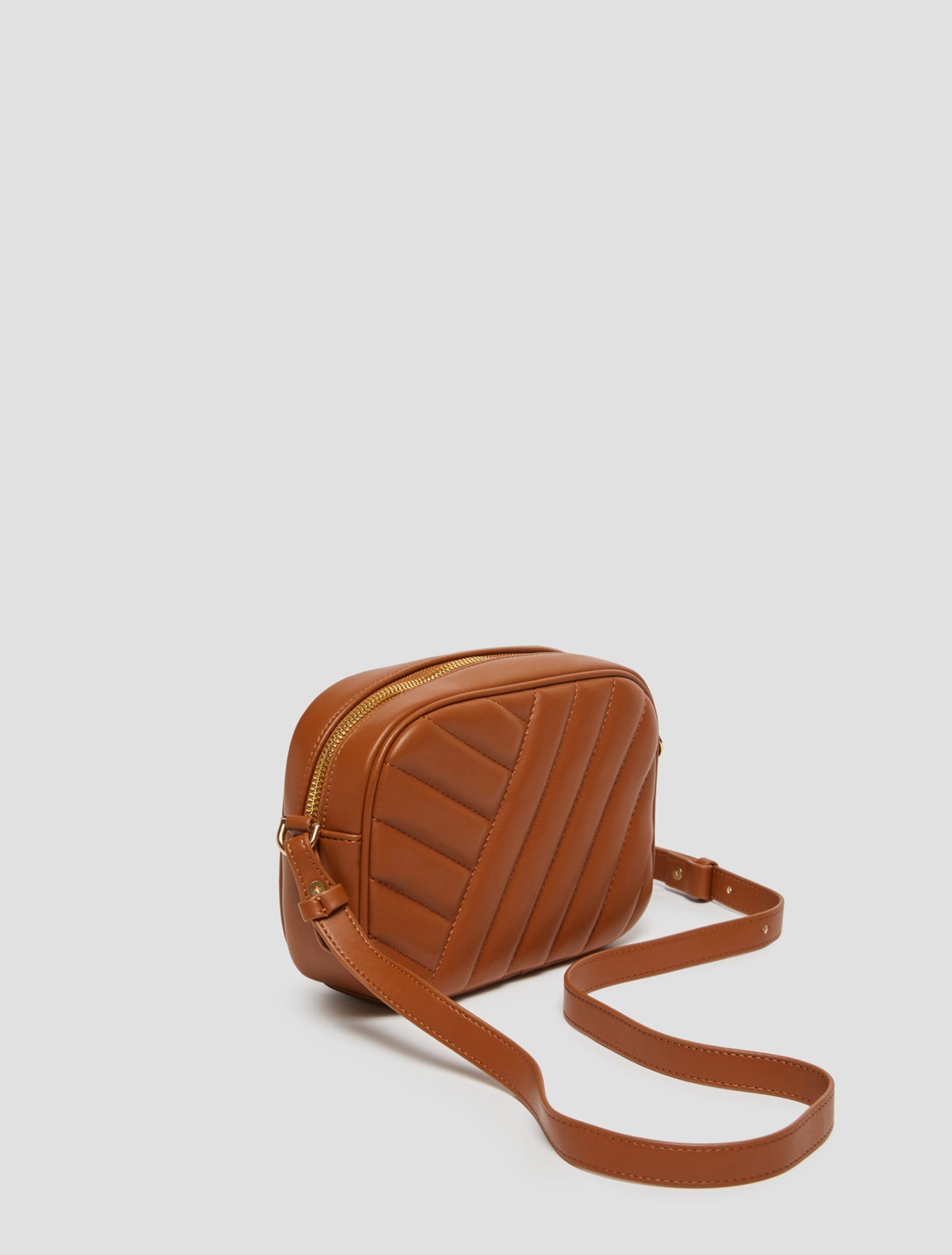 Quilted Camera Bag - Tobacco