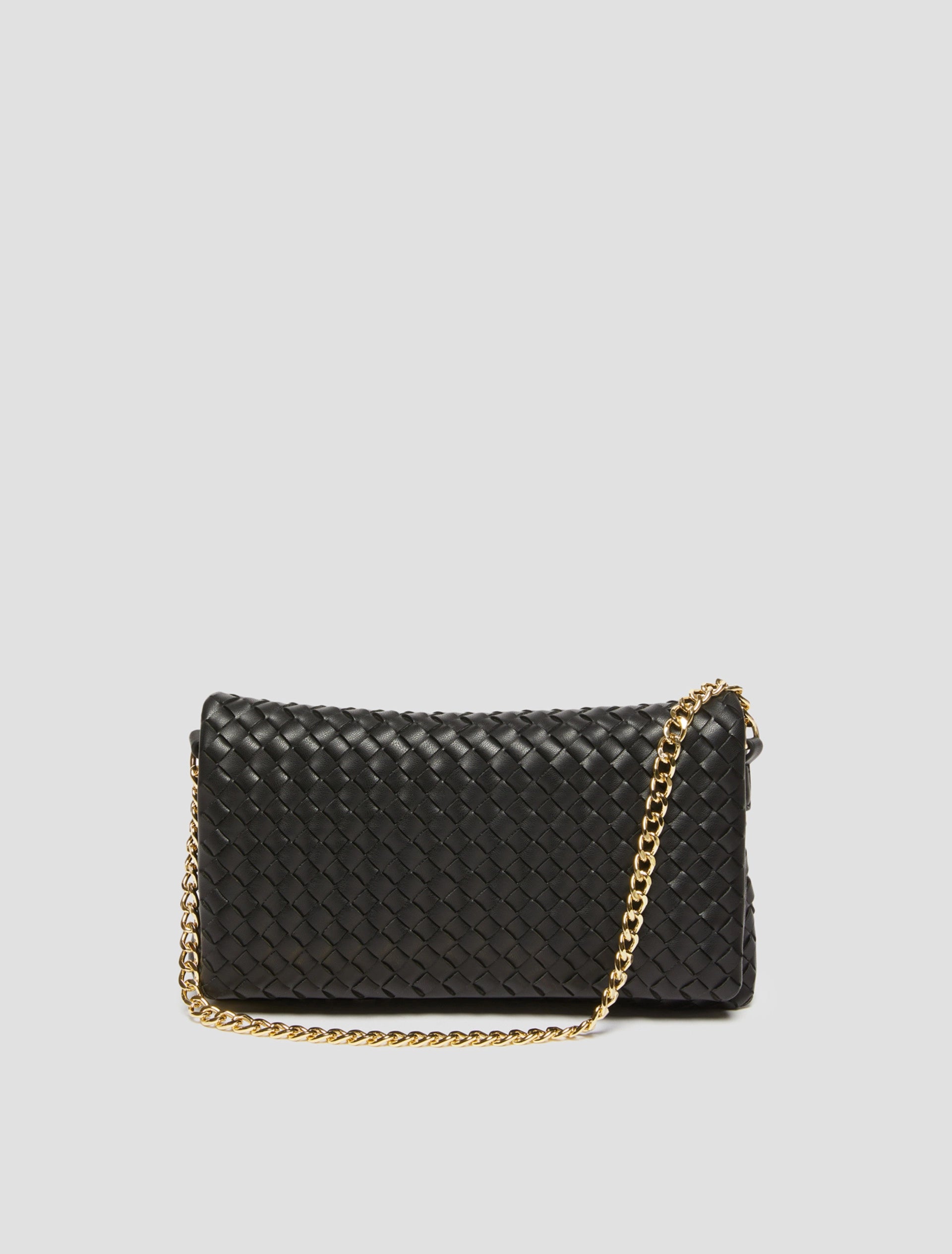 Woven Black Clutch Bag