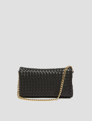 Woven Black Clutch Bag