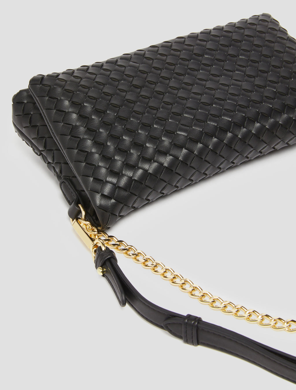 Woven Black Clutch Bag