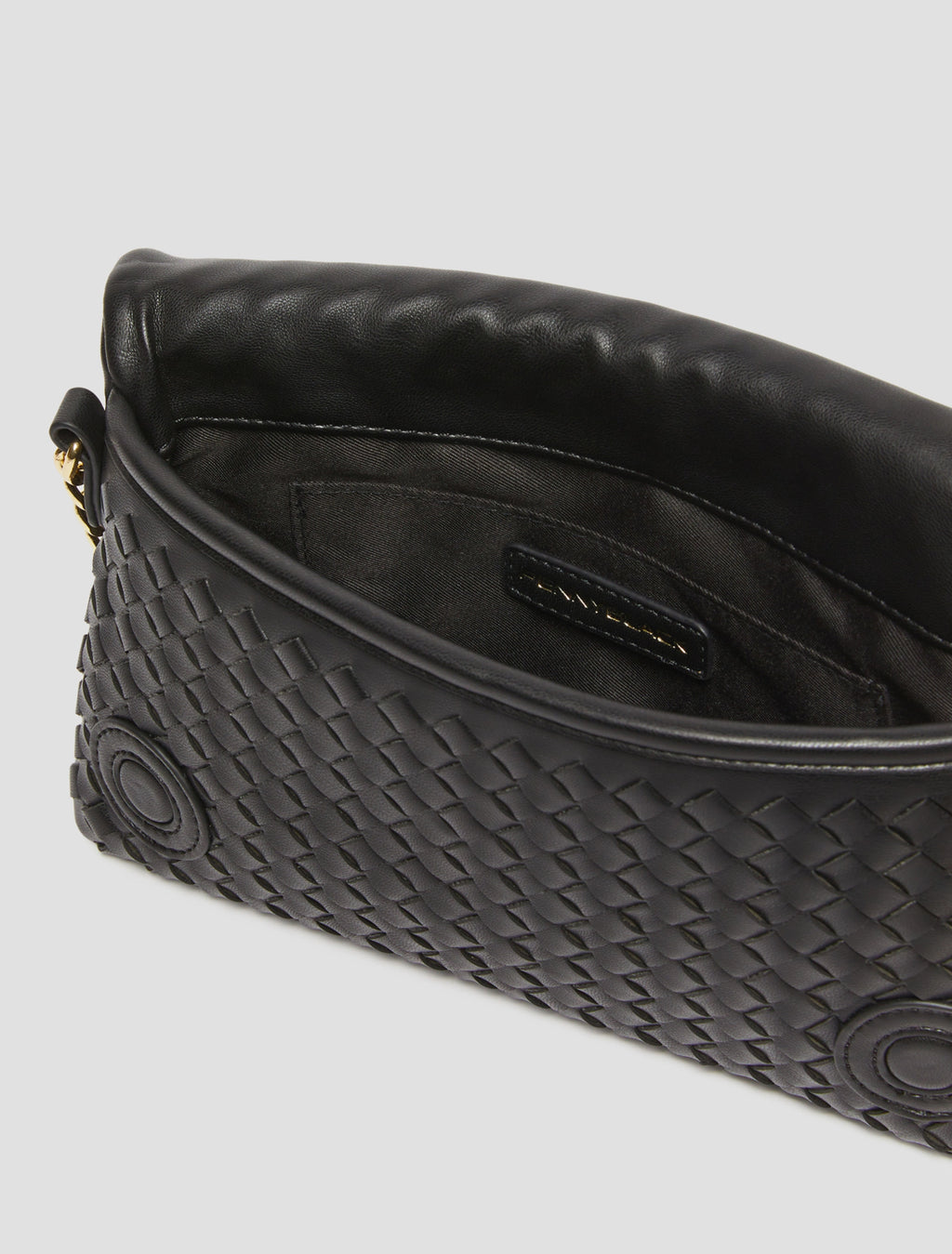Woven Black Clutch Bag