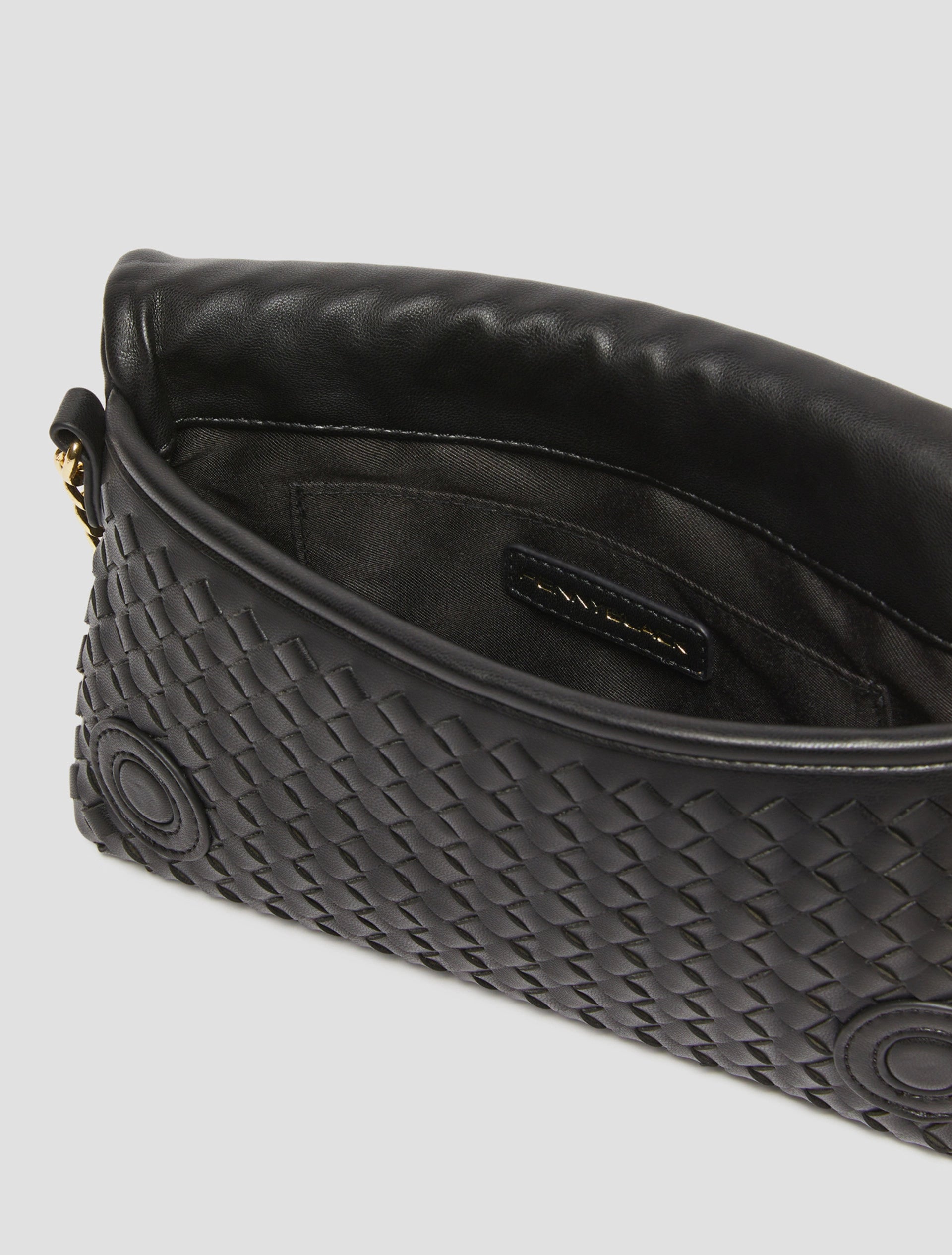 Woven Black Clutch Bag
