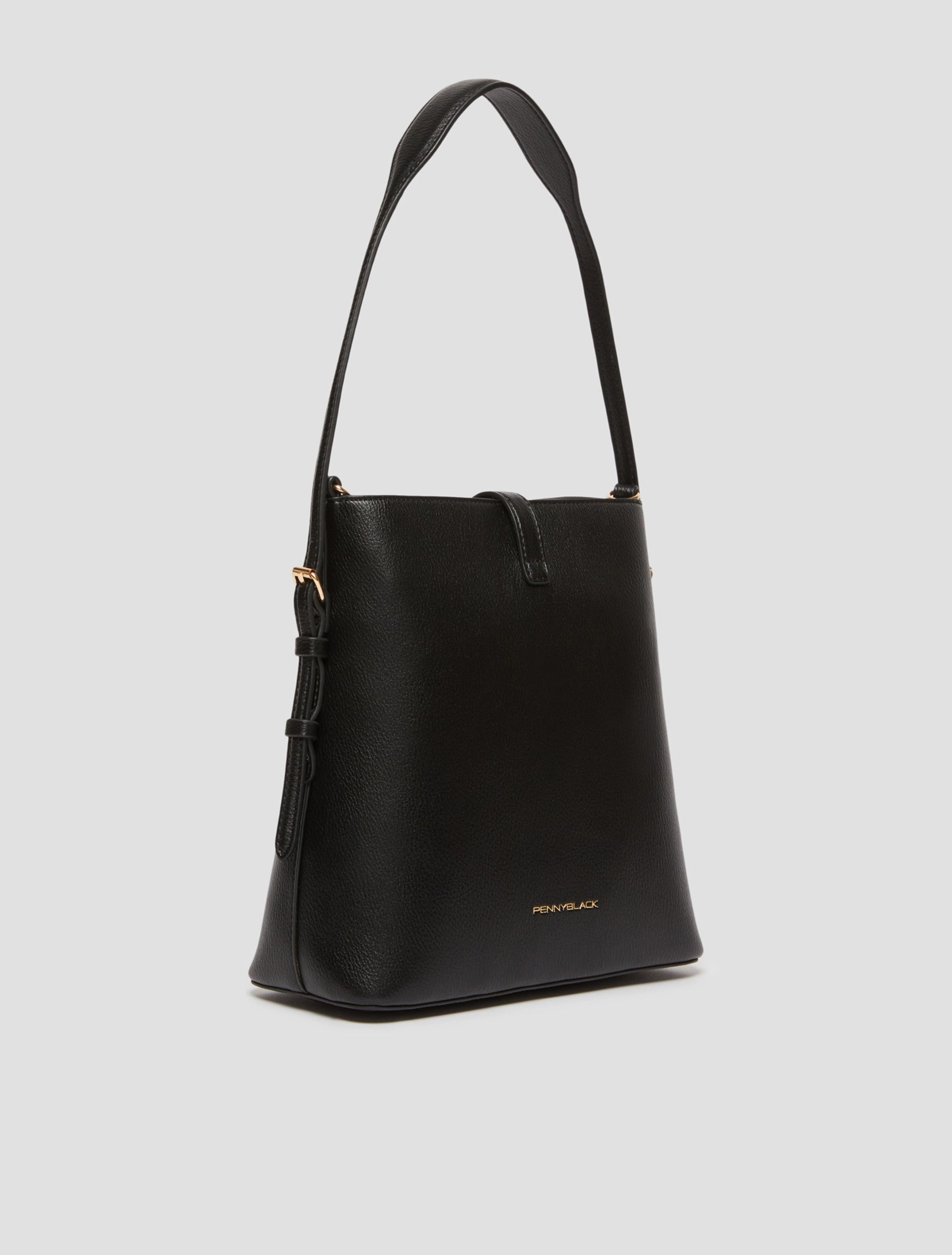 Black Shoulder Detailed Bag