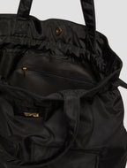 Technical black fabric tote-pack