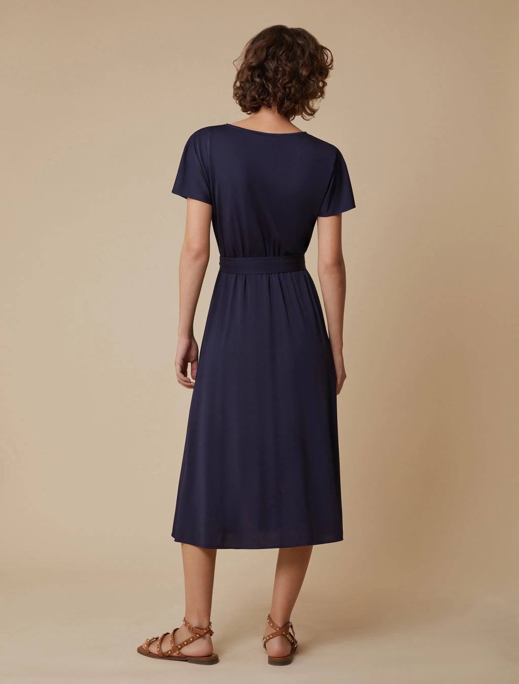 Jersey Pique Midi Dress