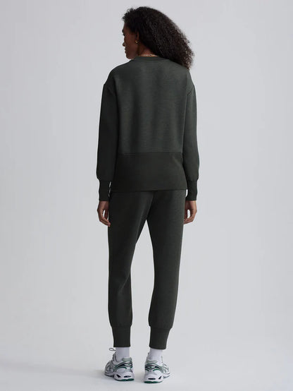 Lowry Longline Sweat - Olive Marl