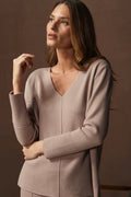 V-Neck Blush Fabric Knit