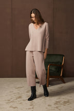 V-Neck Blush Fabric Knit