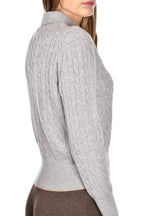 The Cashmere Polo Knit - Grey