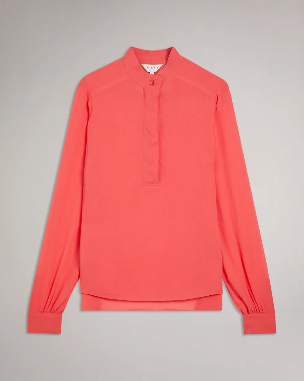 HENDRA - Stand Collar Blouse with half Placket