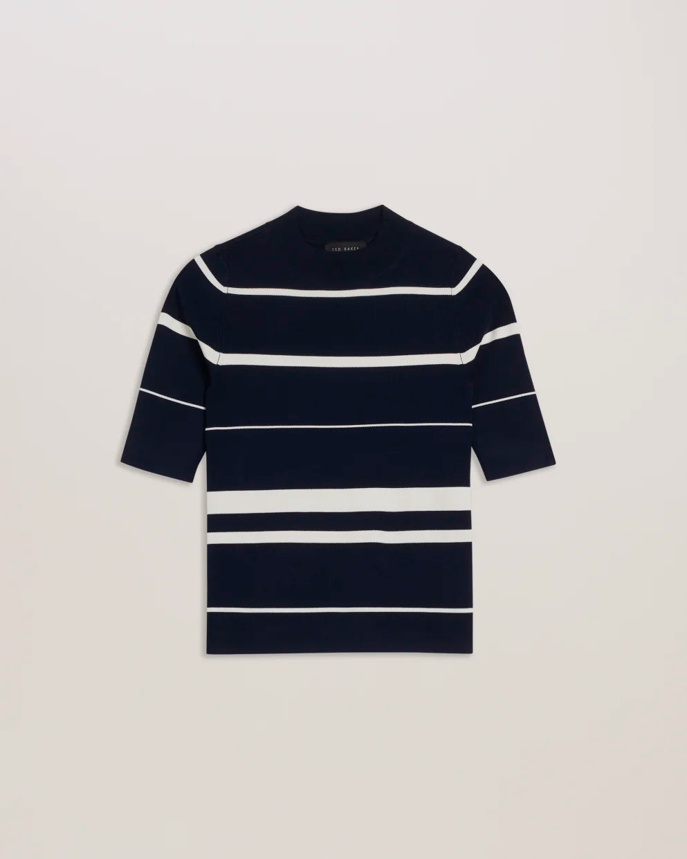 MAKARIN - Stripe Knitted Navy Top