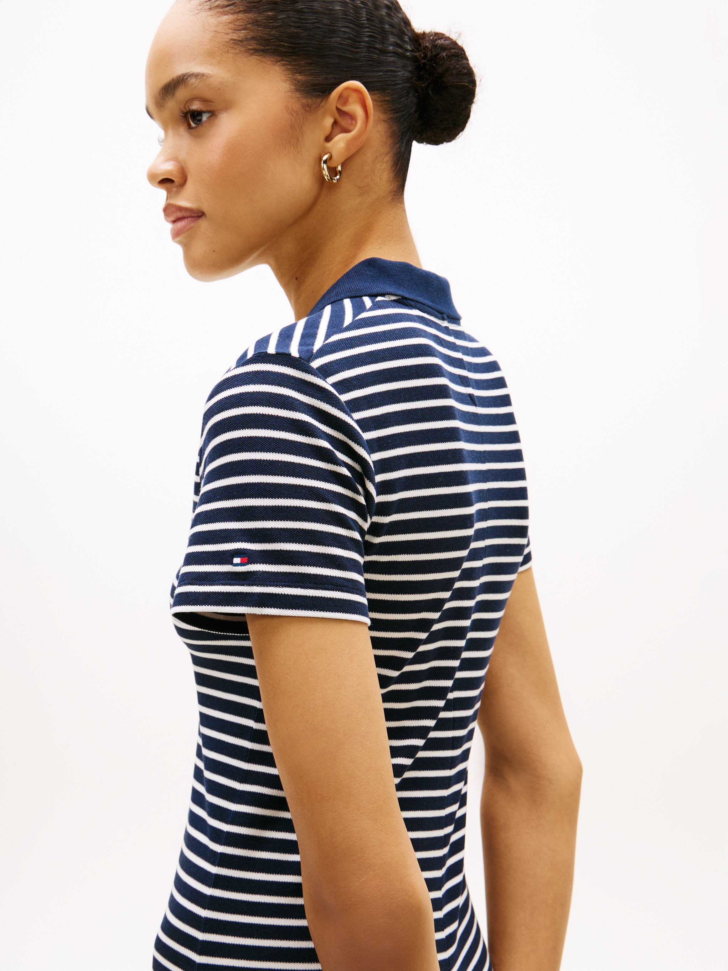 The Pique Stripe Collar Dress