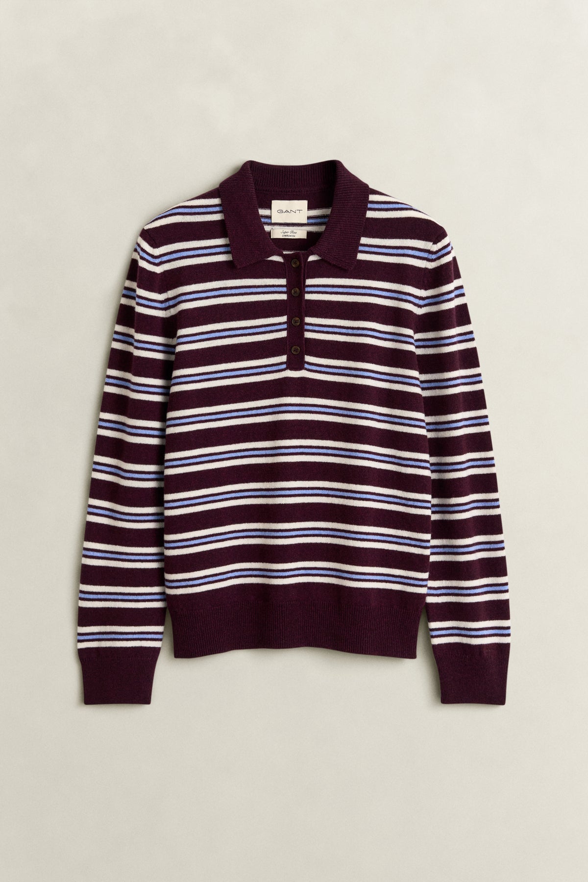 Lambswool Striped Rugger Knit