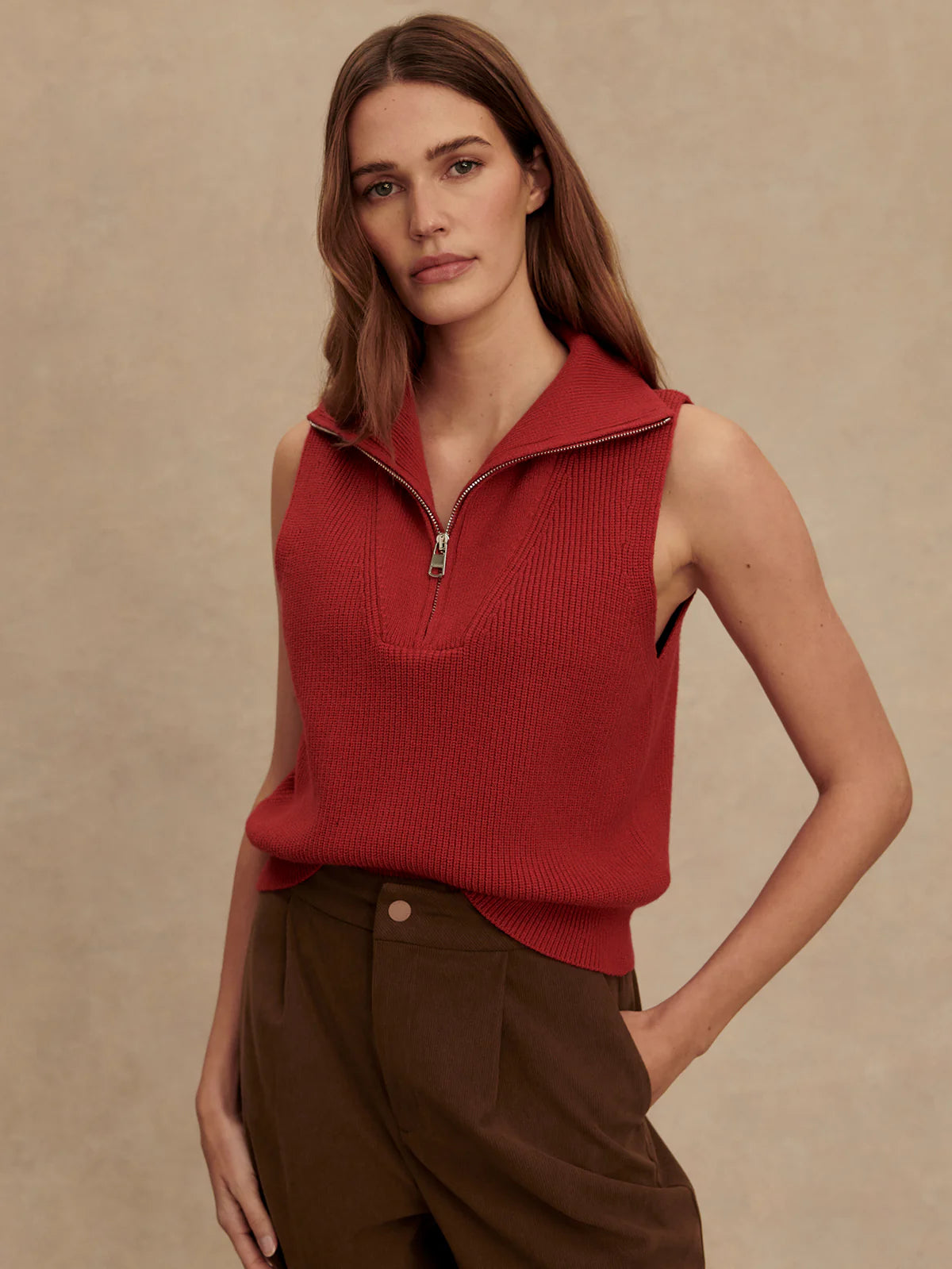 The Amina Lava Falls Half-Zip Knit