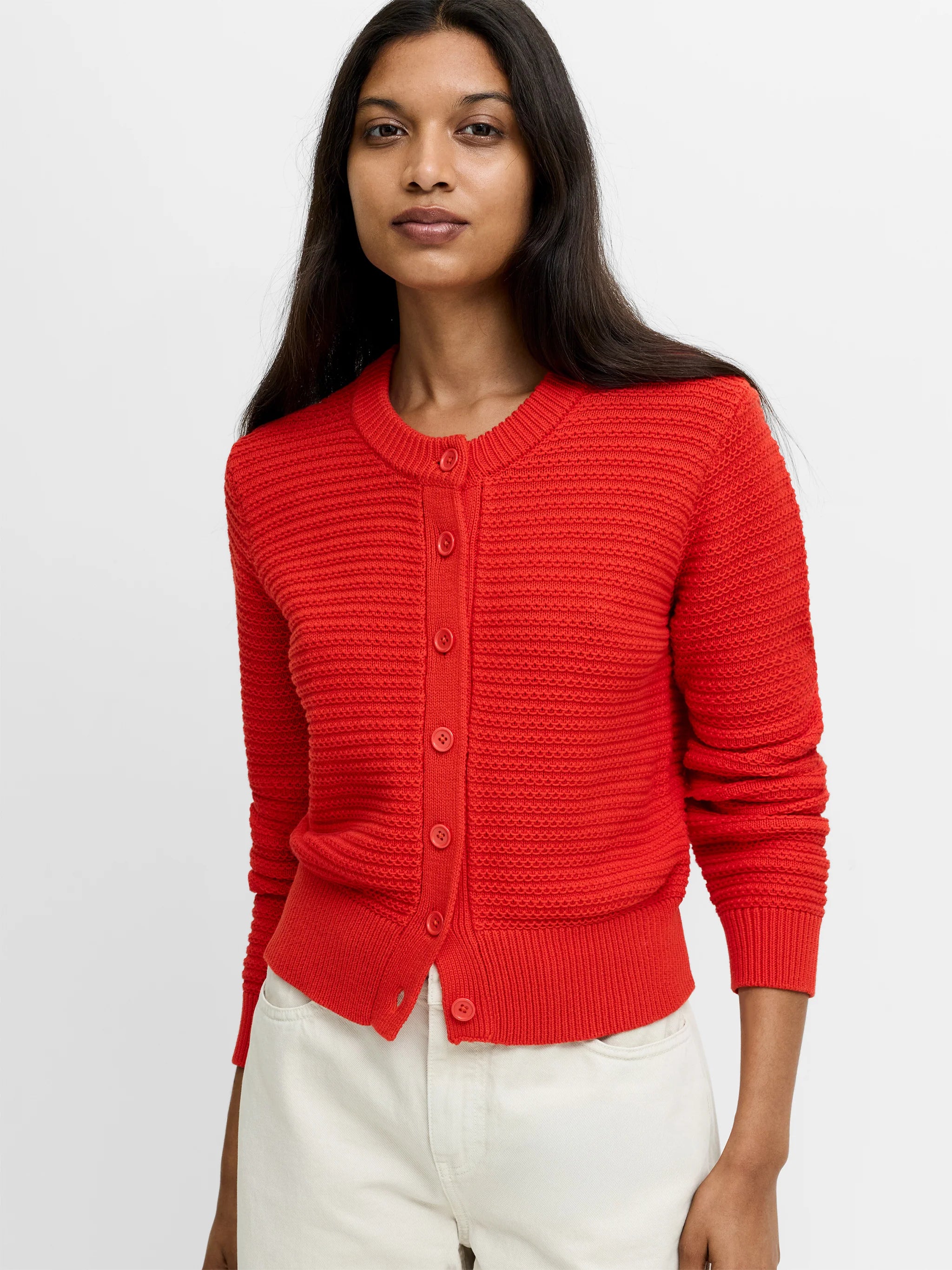 Lily Mozart Red Knit Cardigan