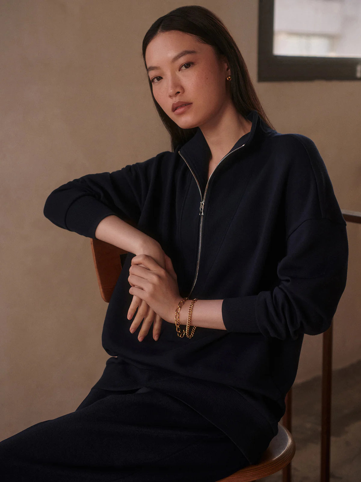 The Navy Masie Longline Sweat