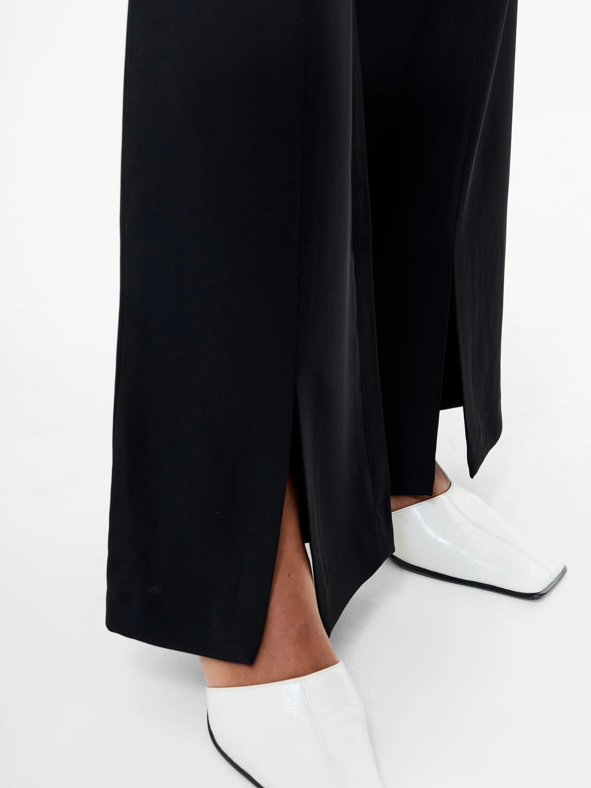Vinnie Black Tailored Slit Trousers