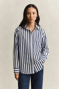 Deep Blue Stripe Relaxed Shirt