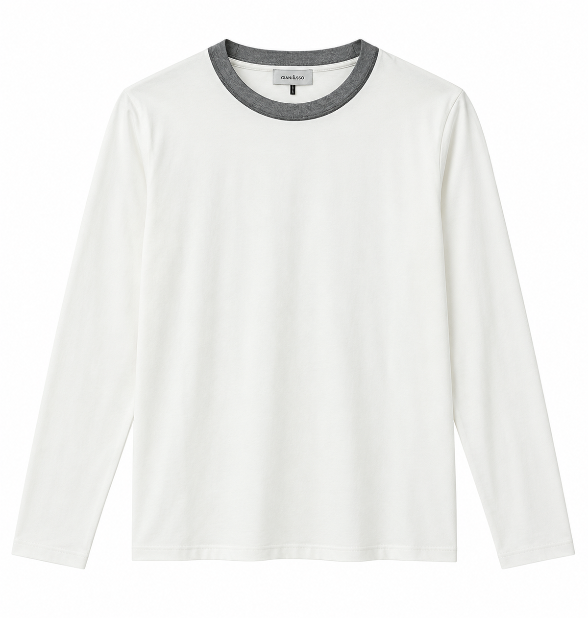 Cream Detailed Crew Neck T-Shirt