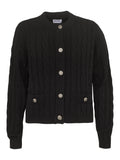 The Vusala Black Cable Cardigan