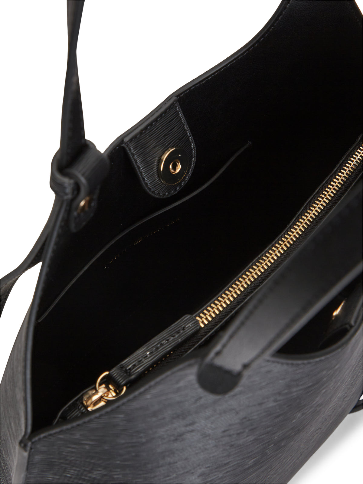 TH Black Modern Shoulder Tote Bag