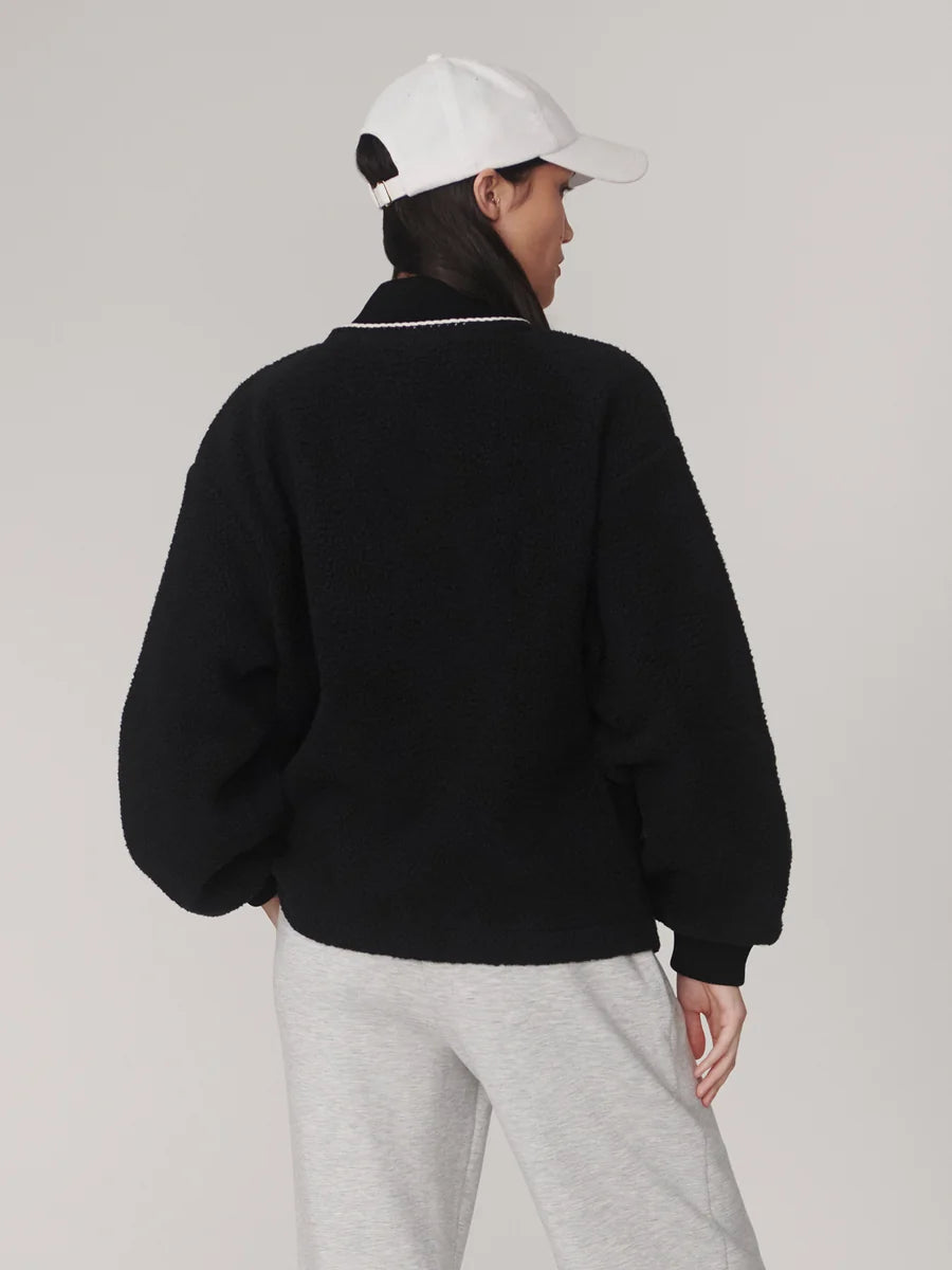 Rochell Black Pipe Fleece