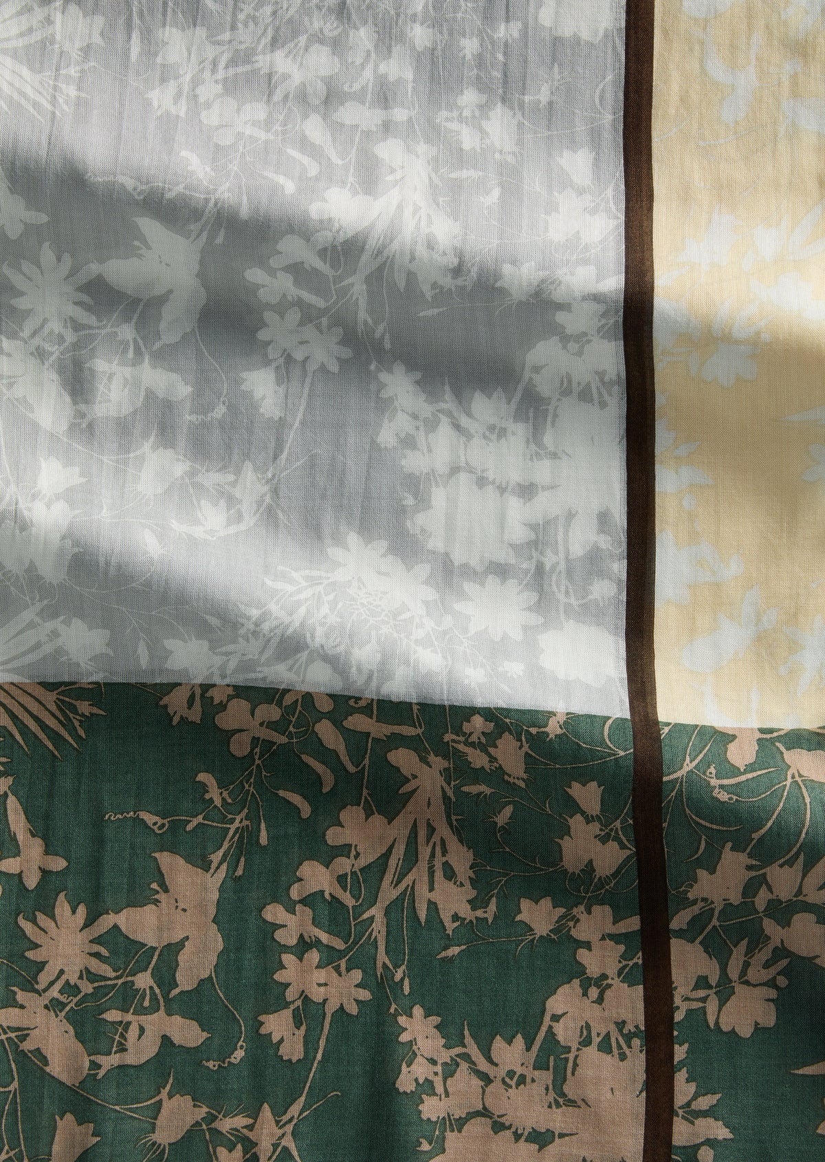 MOP Grey & Green Multi Soft Scarf