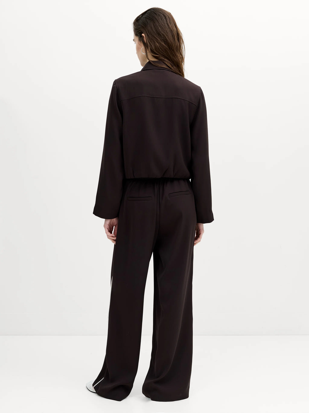 Vinnie Tailored Brown Zip Through Blouson Jacket