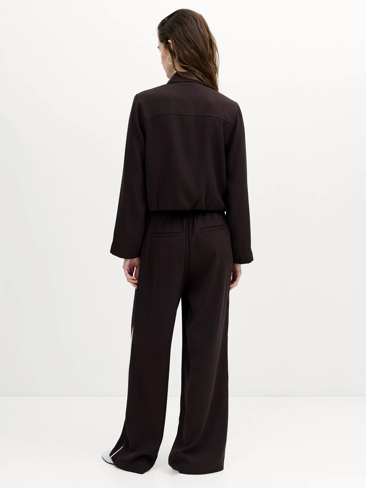 Vinnie Tailored Brown Zip Through Blouson Jacket