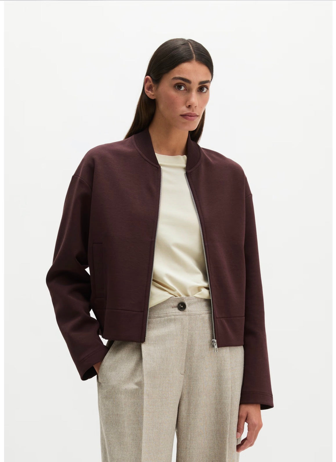 The Dark Cherry Zip Through Sweatshirt