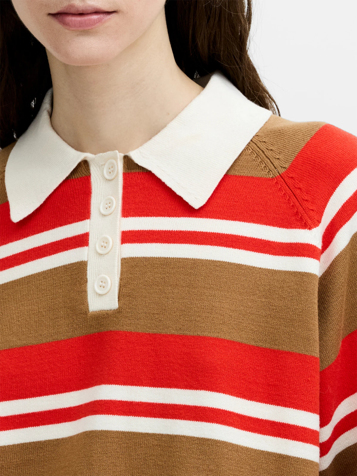 Yaz Multi-Colour Striped Polo Jumper