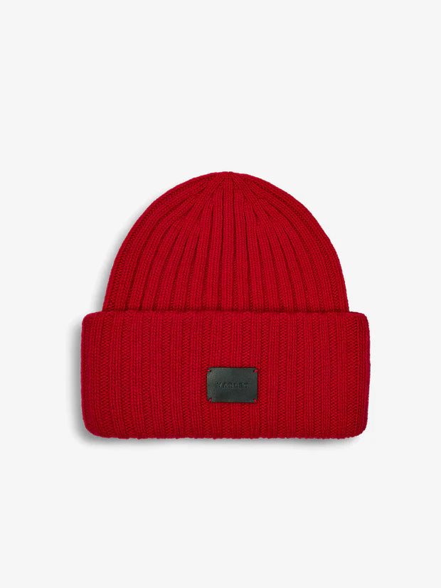 Elva Chunky Rib Beanie - Red