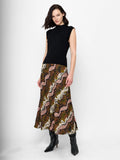 Lola Snake Print Satin Maxi Skirt