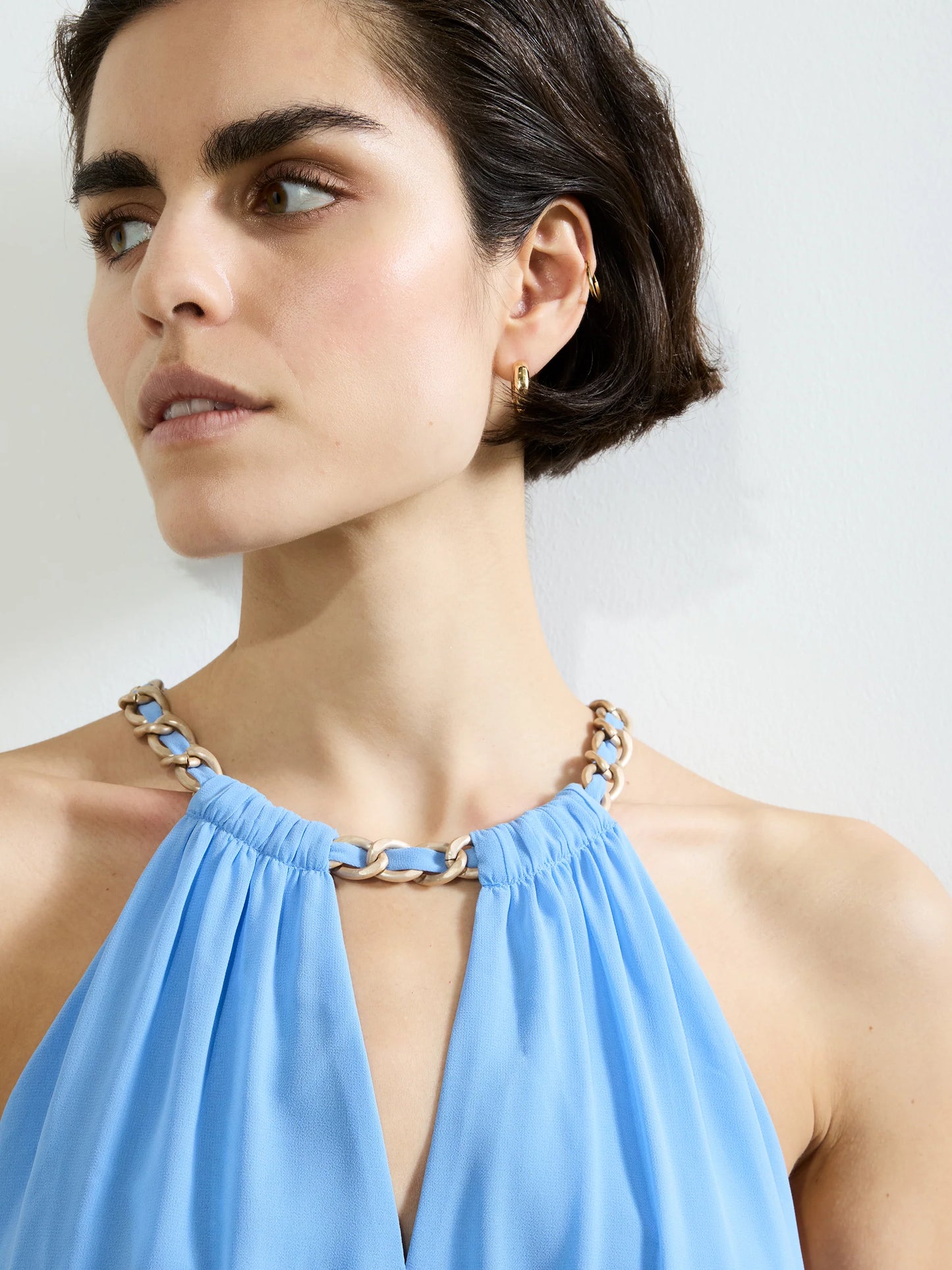 Eden Georgette Halterneck Maxi Dress