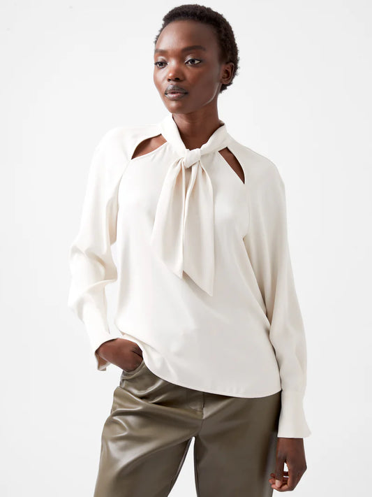 Carmen Crepe Tie Blouse