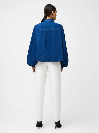 Zaves Chambray Balloon Sleeve Shirt