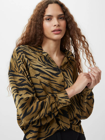 Damasco Adeline Print Tuck Blouse