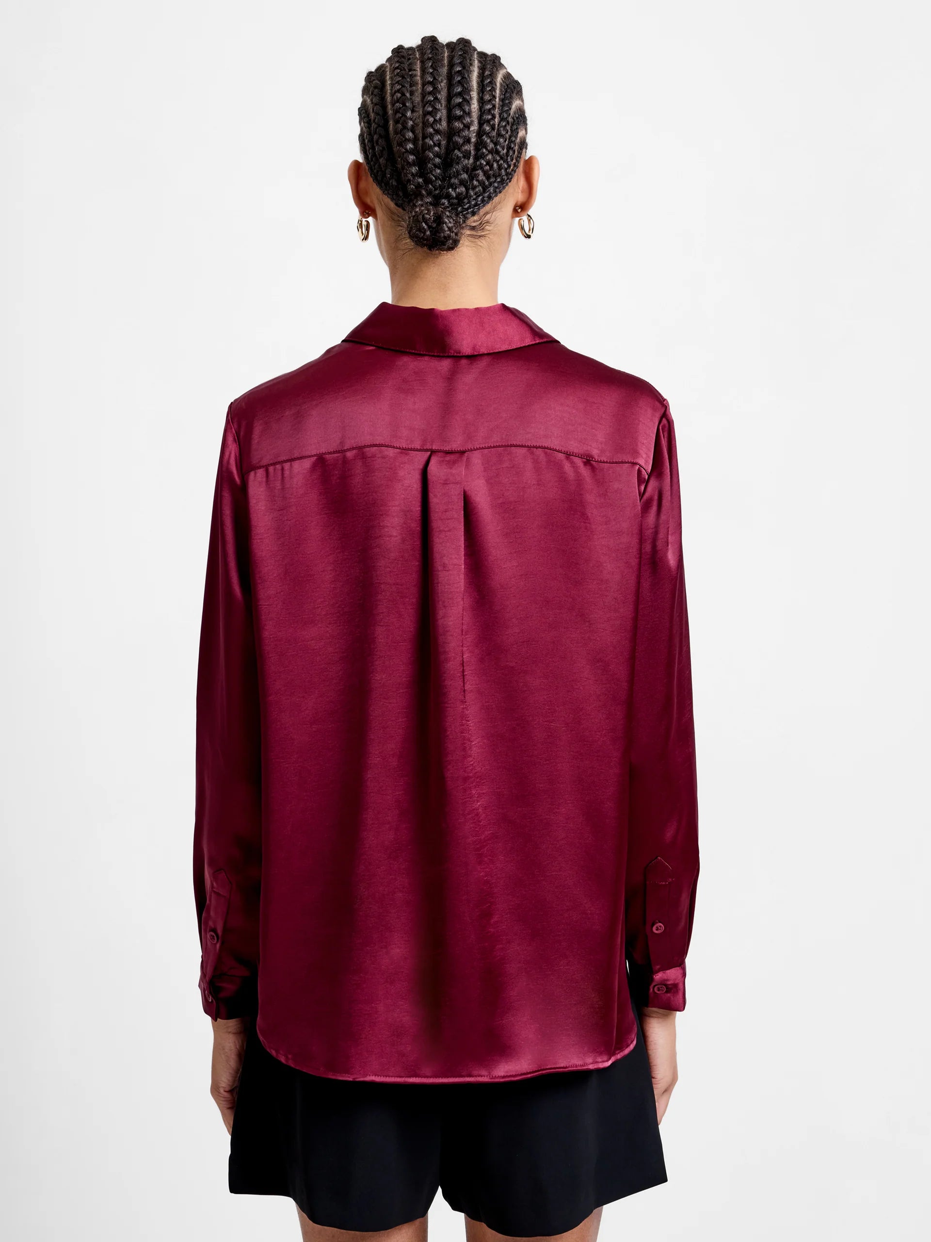 Irina Satin Long Sleeve Shirt