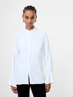 Candice Satin Pearl Trim Shirt