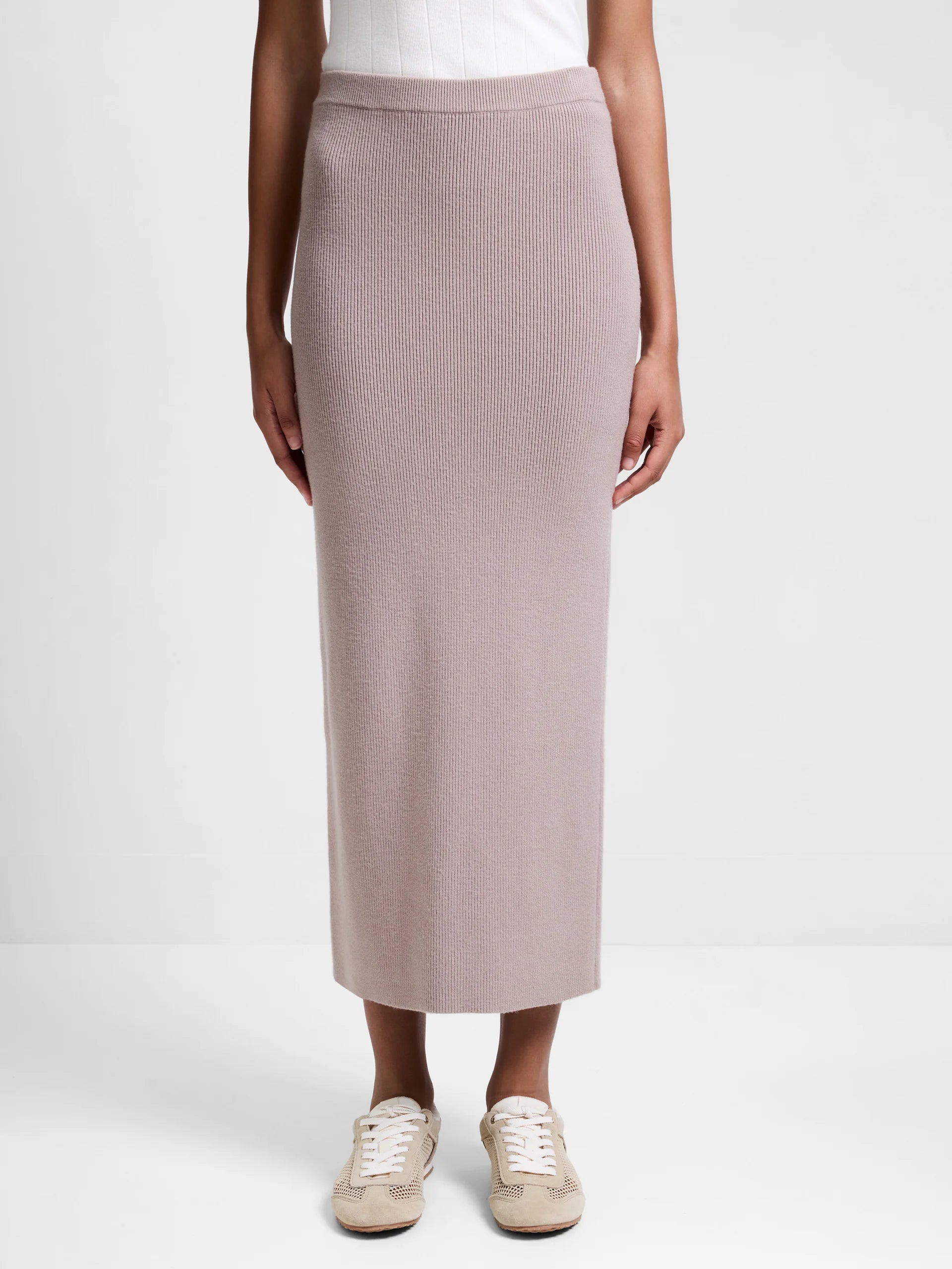 Ava Knitted Straight Midi Skirt