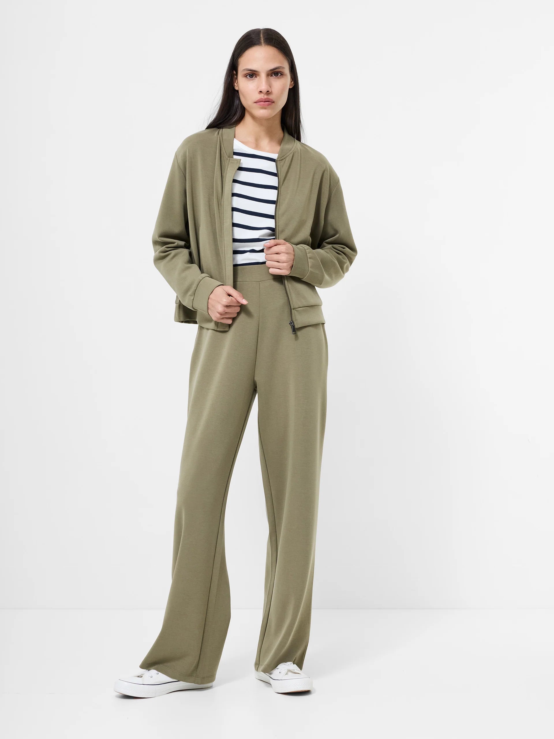Wren Wide Leg Trousers Khaki