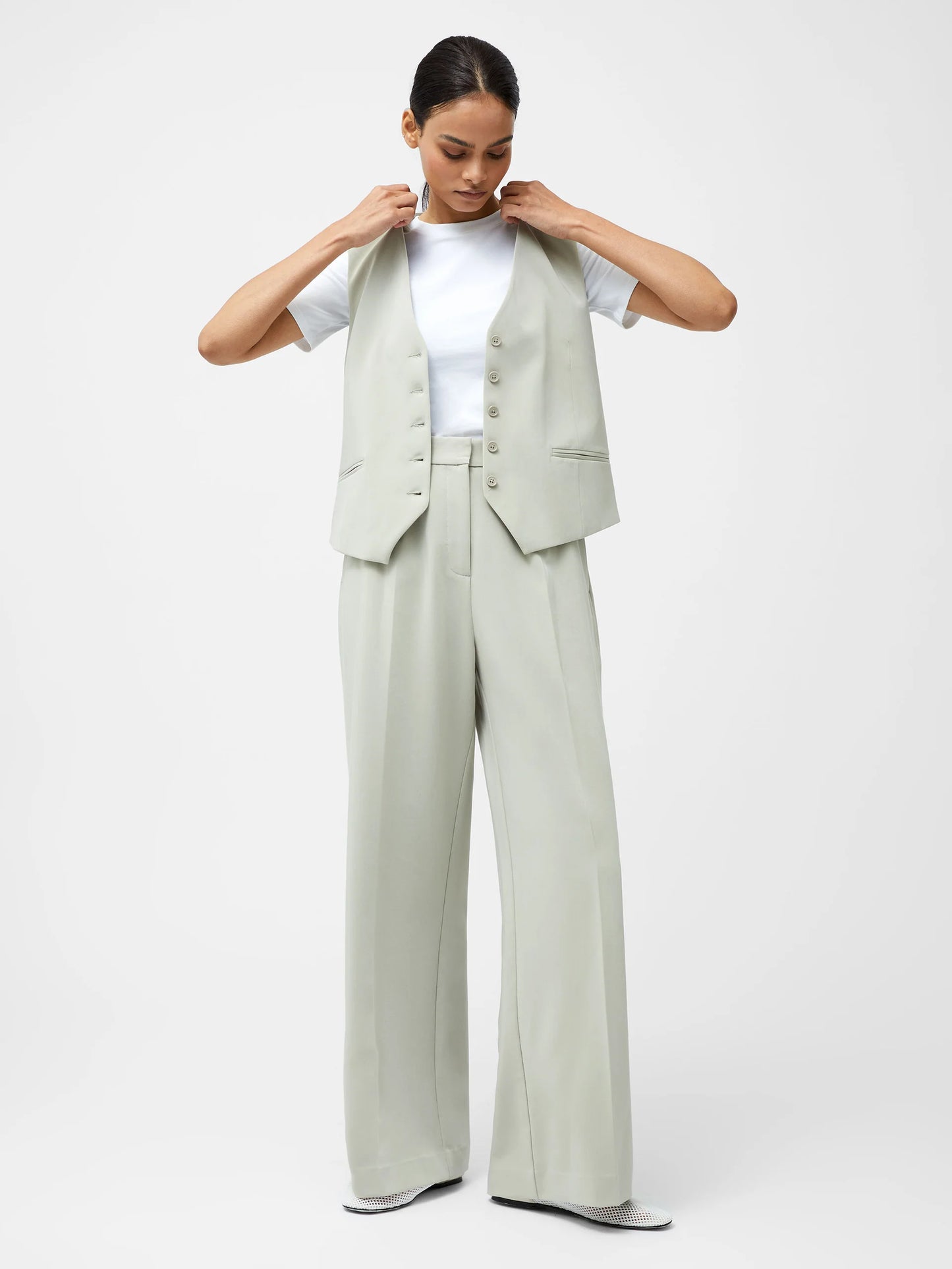 Angie Tailored Wide Leg Trousers