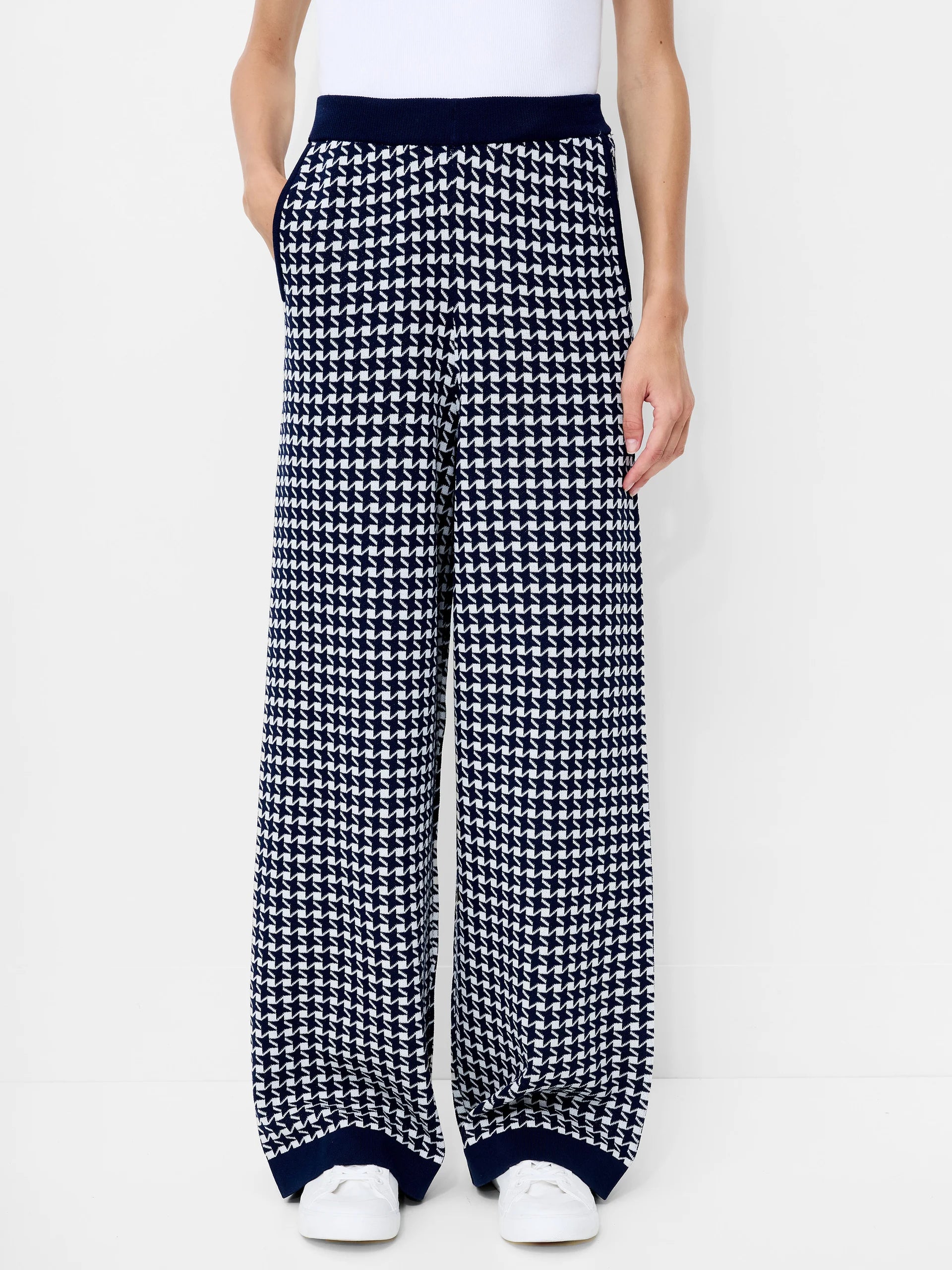 Gloria Jacquard Knit Wide Leg Trousers