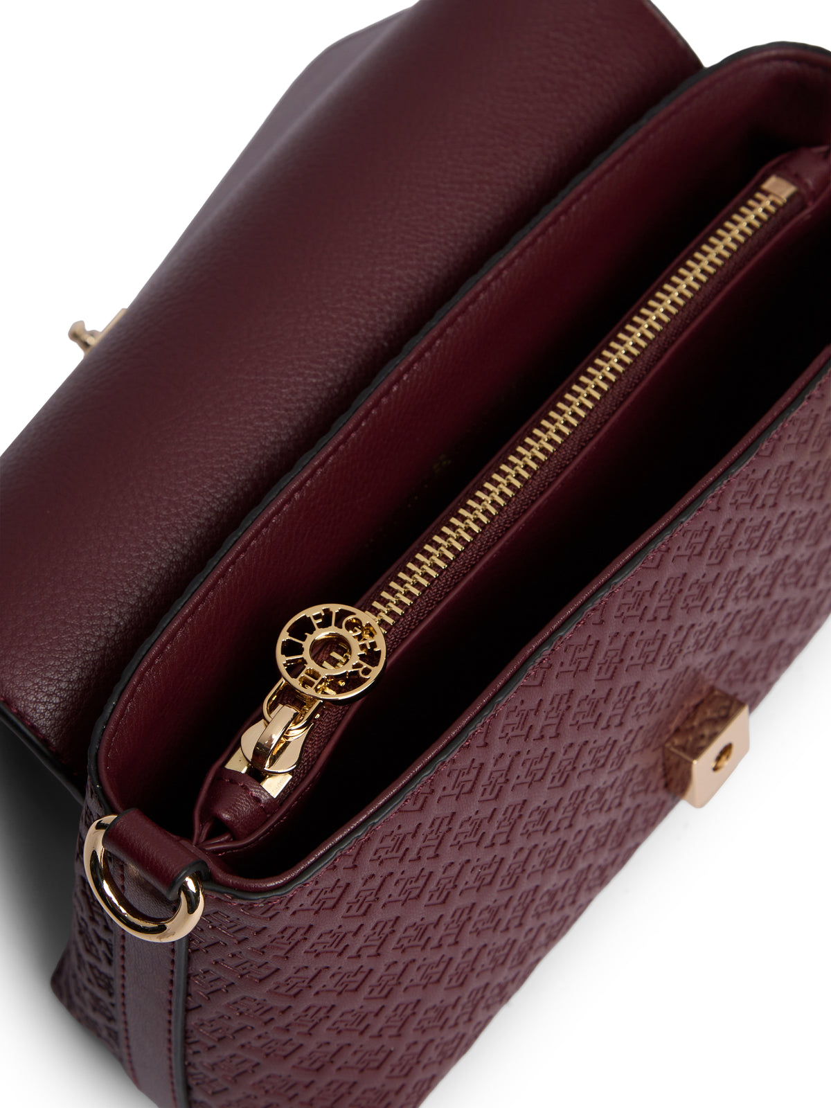 TH Oxblood Mono Crossbody Bag