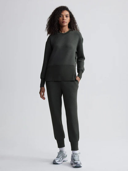 Lowry Longline Sweat - Olive Marl