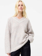 Kezia Recycled Vertical V Neck Jumper